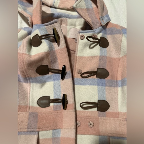 NWOT Gal Meets Glam Annelise Plaid Wool Coat Medium - Picture 9 of 10